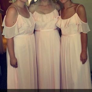 David’s Bridal Petal Flutter Sleeve Bridesmaid Dress